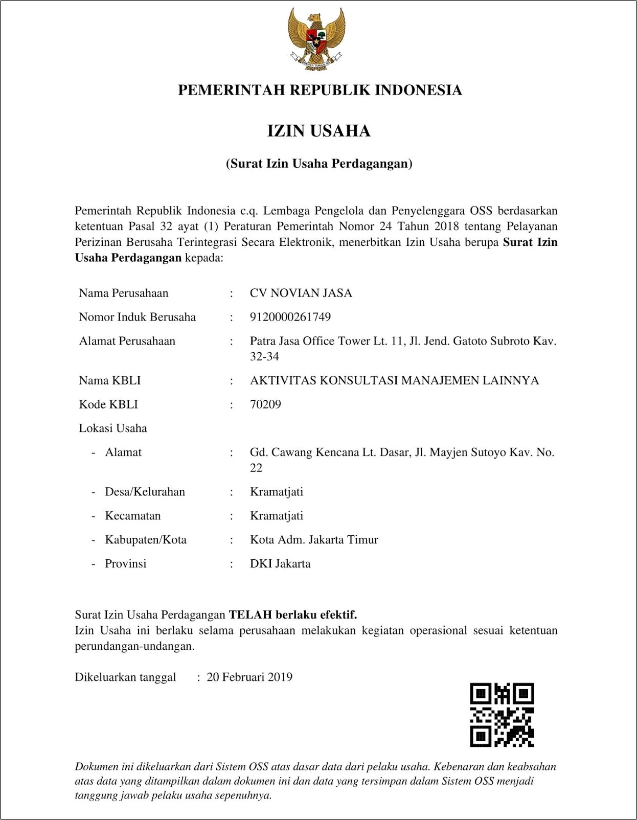 Contoh Surat Keterangan Situ Siup Tidak Aktif