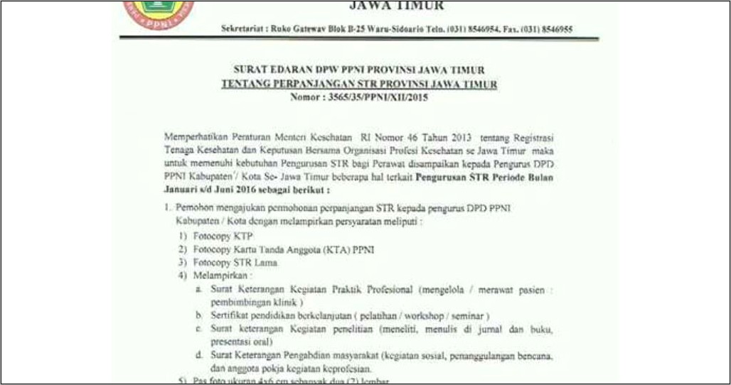 Contoh Surat Keterangan Str Bidan Dalam Proses