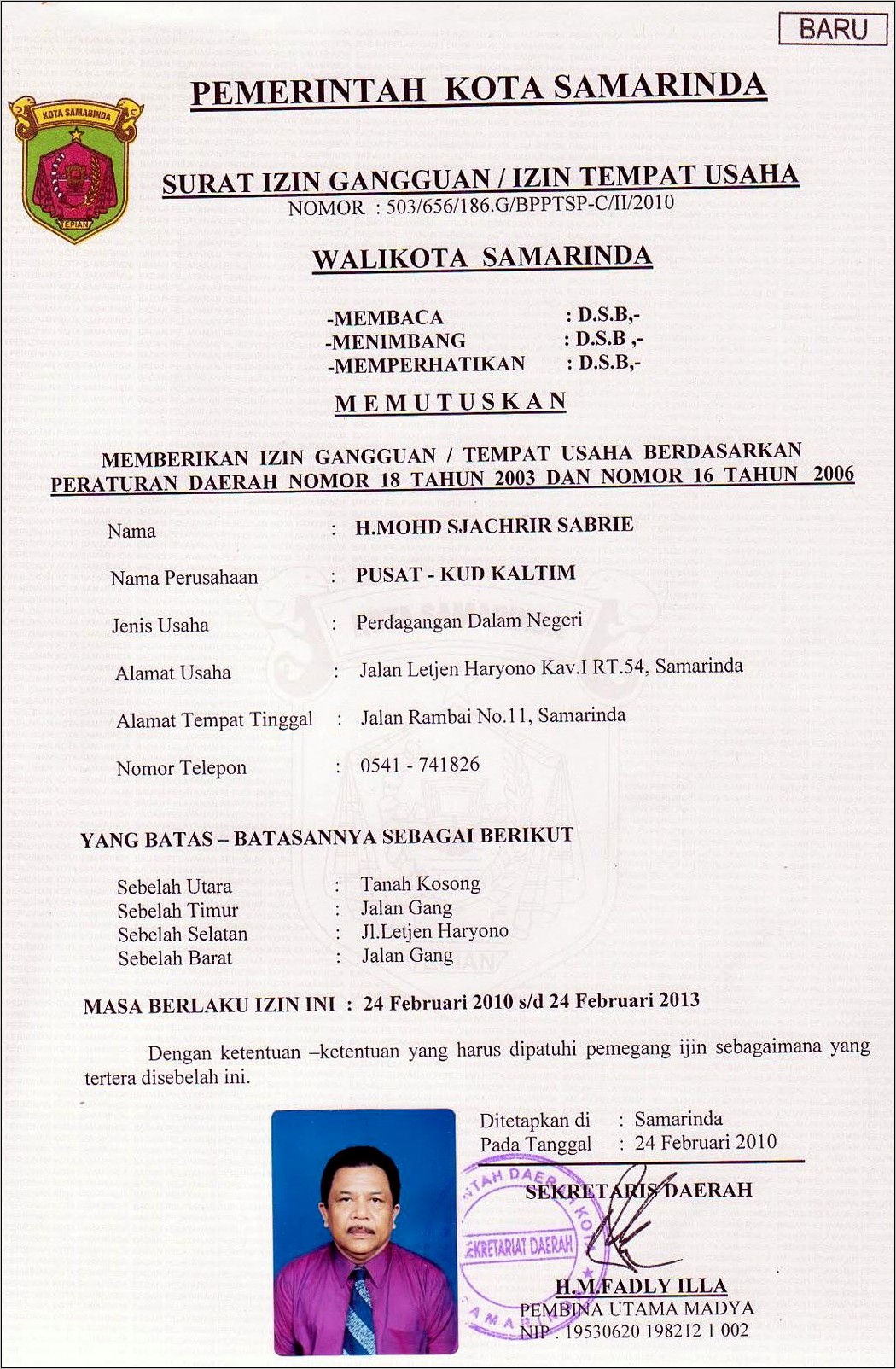 Contoh Surat Rekomendasi Keterangan Tempat Usaha  Surat Keterangan