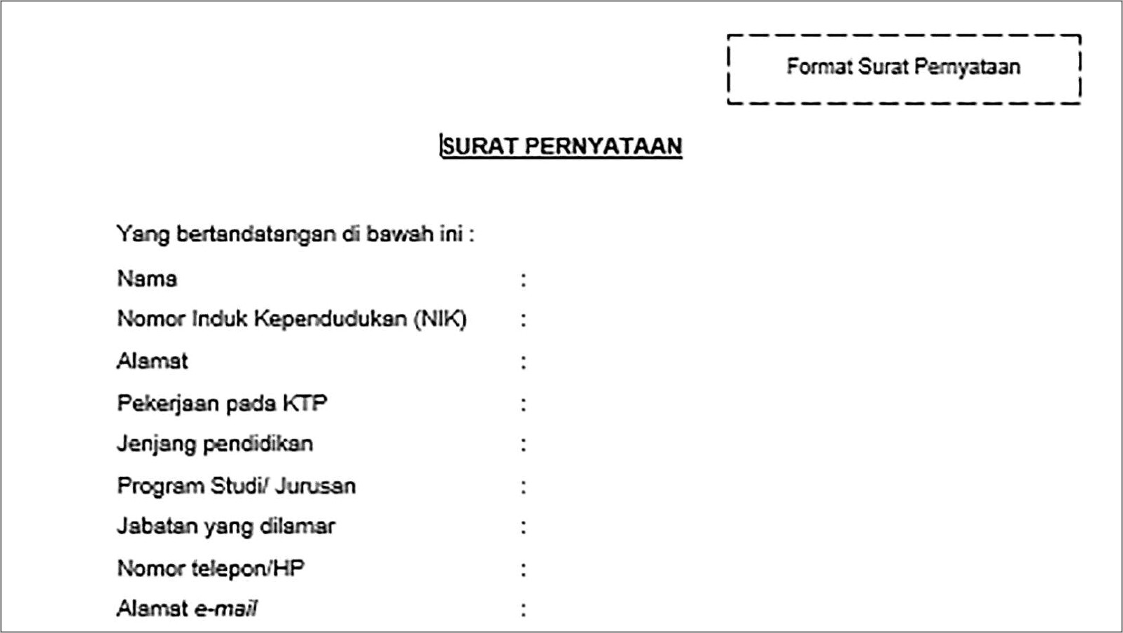 Contoh Surat Keterangan Terdaftar Sekolah