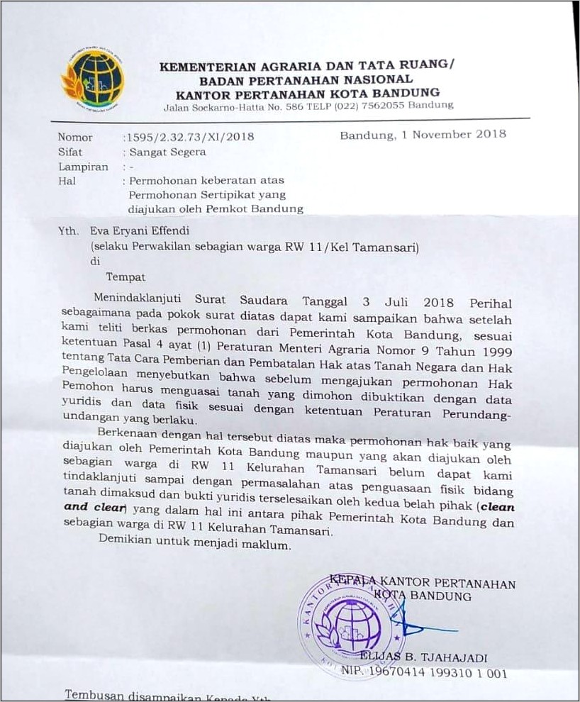 Contoh Surat Keterangan Tidak Ada Sengketa Tanah