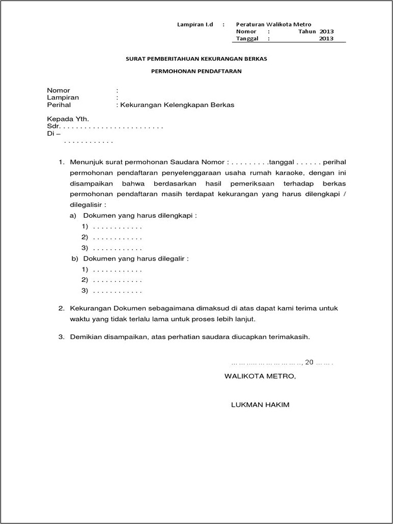 Contoh Surat Keterangan Untuk Kelengkapan Berkas