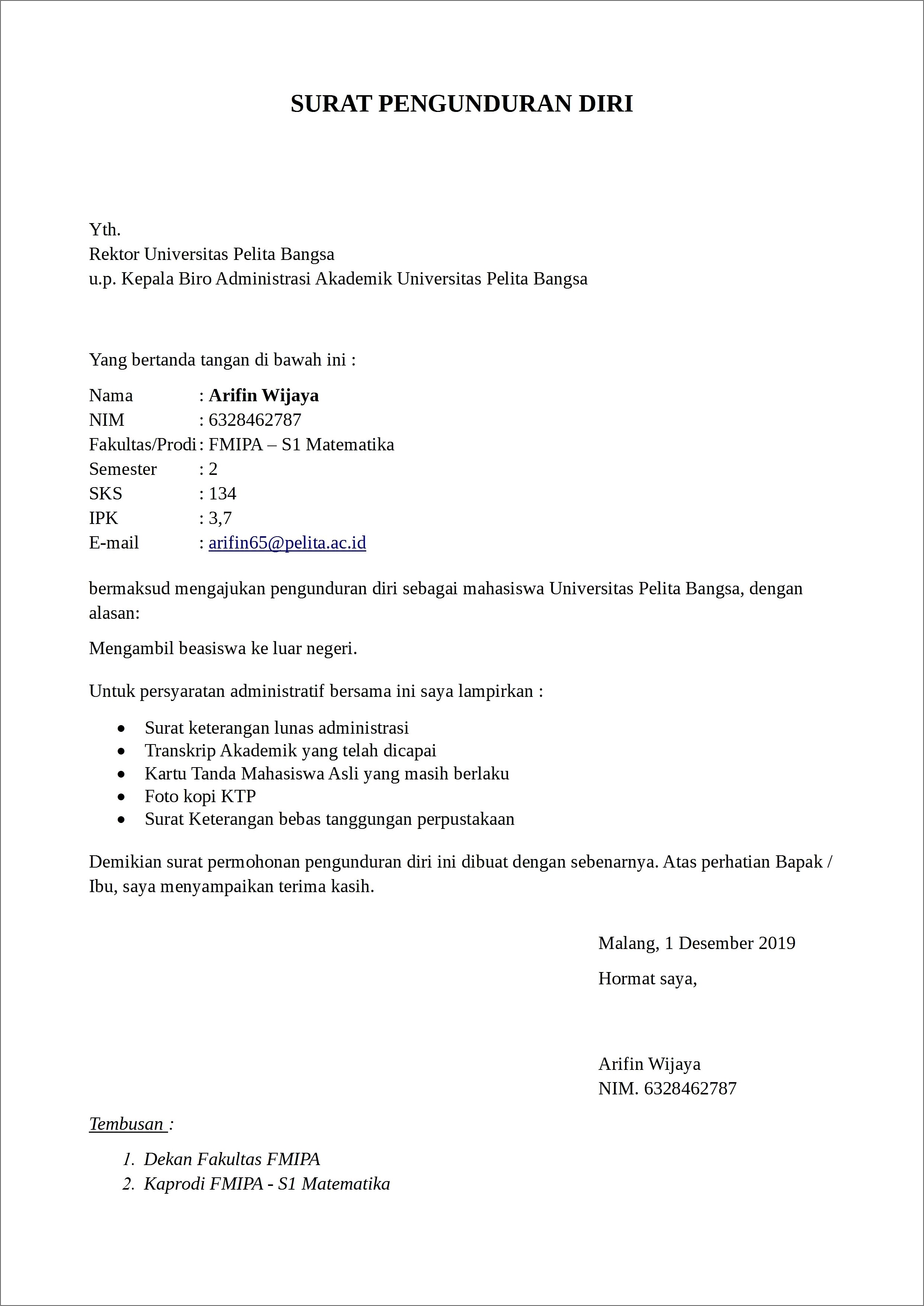 Contoh Surat Keterangan Uny Fak Teknik