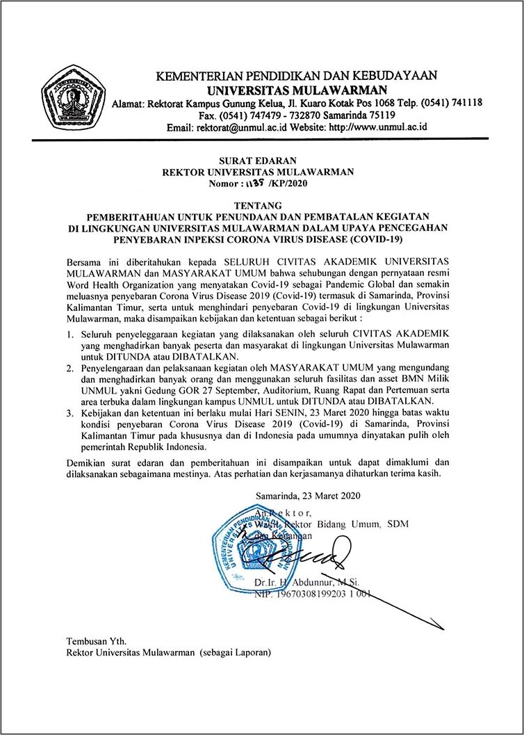 Contoh Surat Keterangan Zona