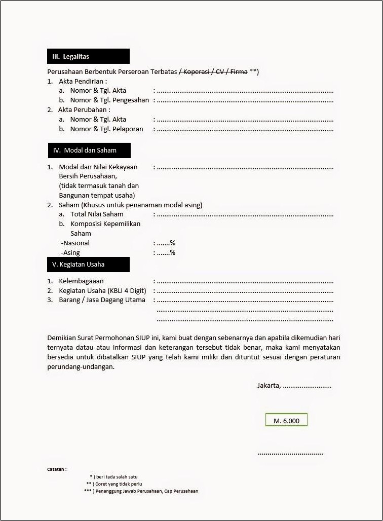 Contoh Surat Minta Keterangan Perusahaan