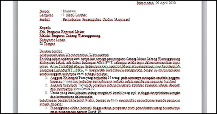 Contoh Surat Mohon Bantuan Sumbangan Di Bulan Ramadhan