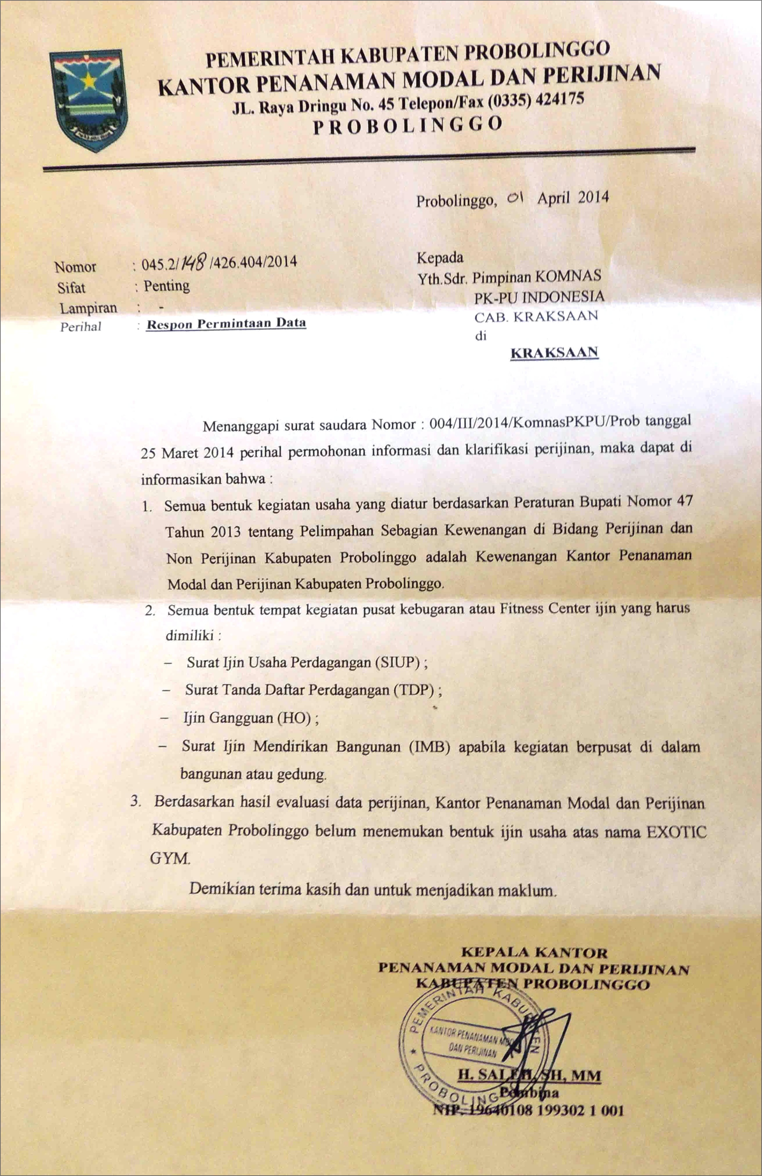 Contoh Surat Pencabutan Permohonan Pkpu