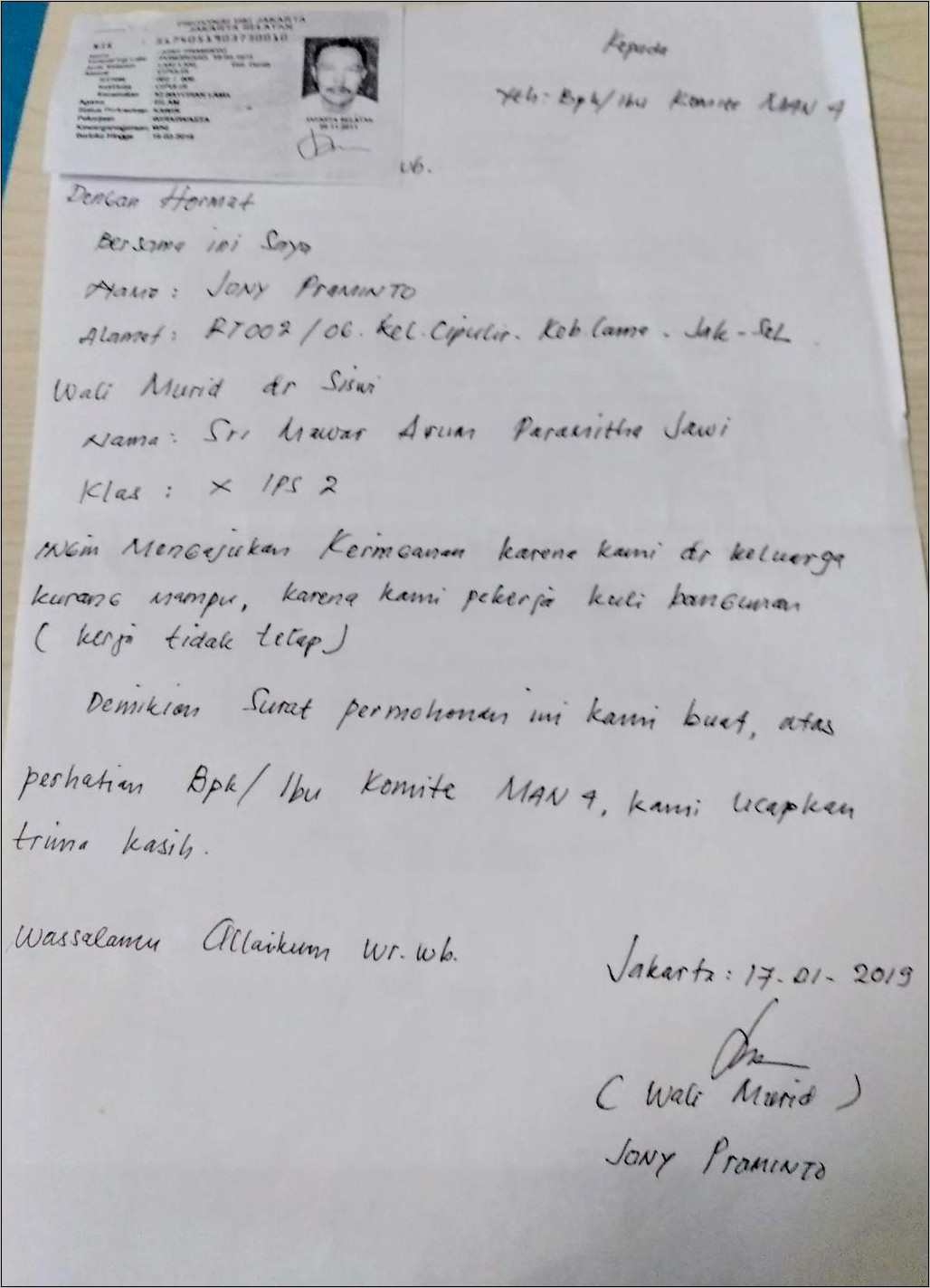 Contoh Surat Permohonan Keluar Asrama Surat Permohonan Desain Contoh Surat Dopydkkny2