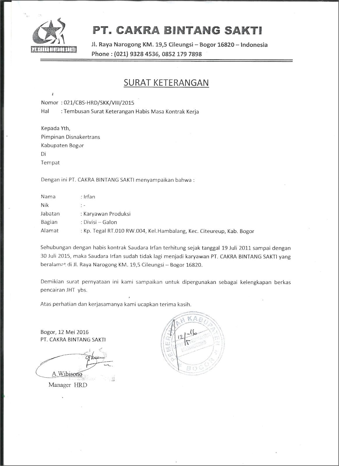 Contoh Surat Pengantar Dari Perusahaan Untuk Bpjs Permohonan Jaminan Kematian