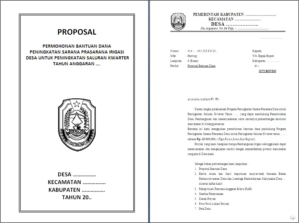 Contoh Surat Pengantar Permohonan Bantuan Bibit Ikan
