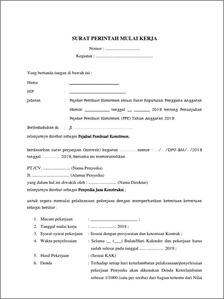 Contoh Surat Perintah Perjanjian Kontrak.doc