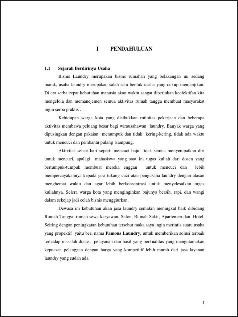 Contoh Surat Perjanjian Baku Usaha Laundry