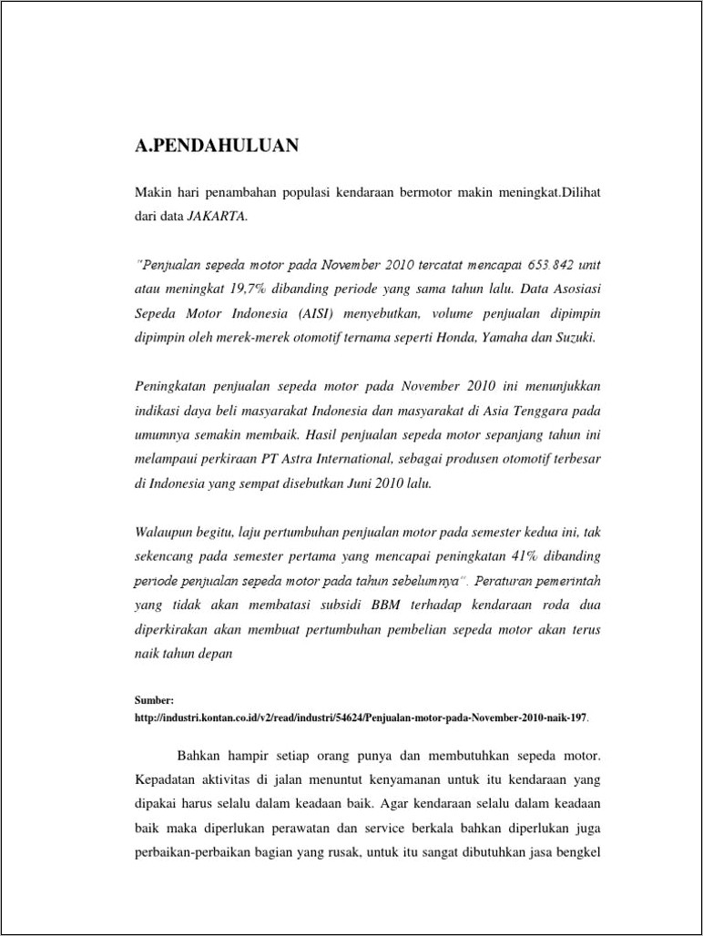 Contoh Surat Perjanjian Dalam Proposal Usaha