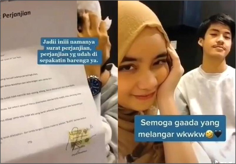 Contoh Surat Perjanjian Hubungan Pacaran