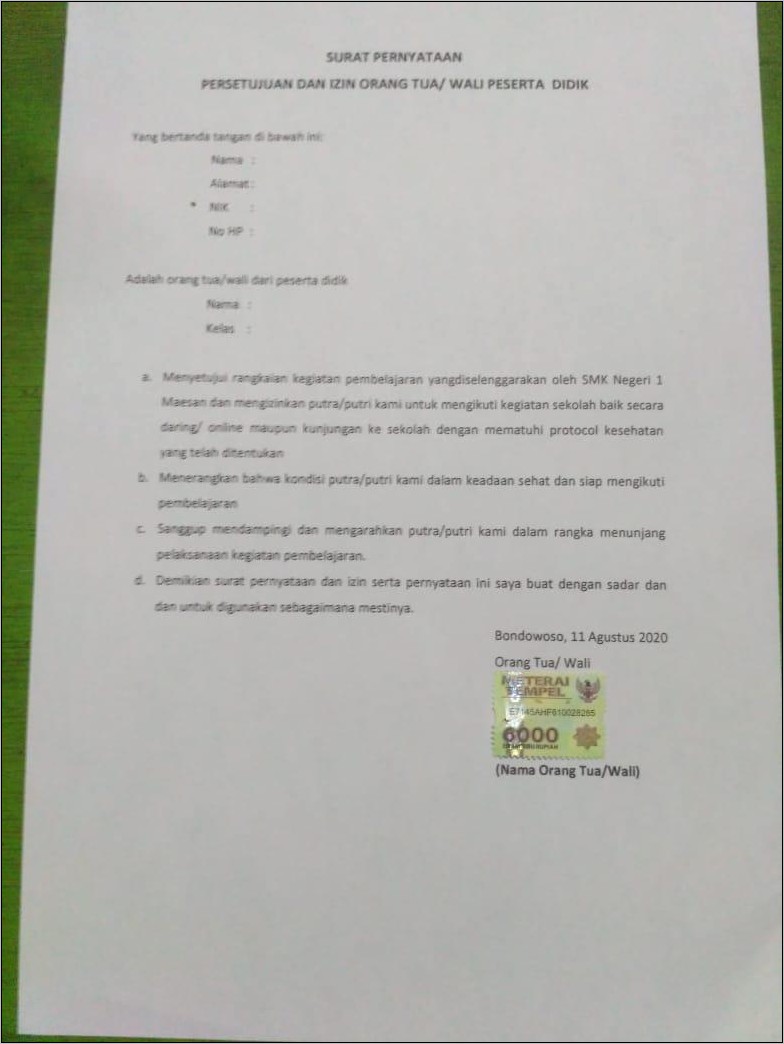 Contoh Surat Perjanjian Hutang Cekkembali