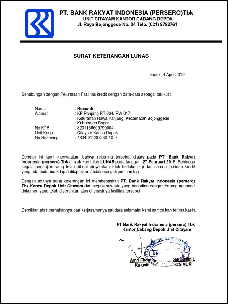 Contoh Surat Perjanjian Hutang Piutang Kartu Kredit