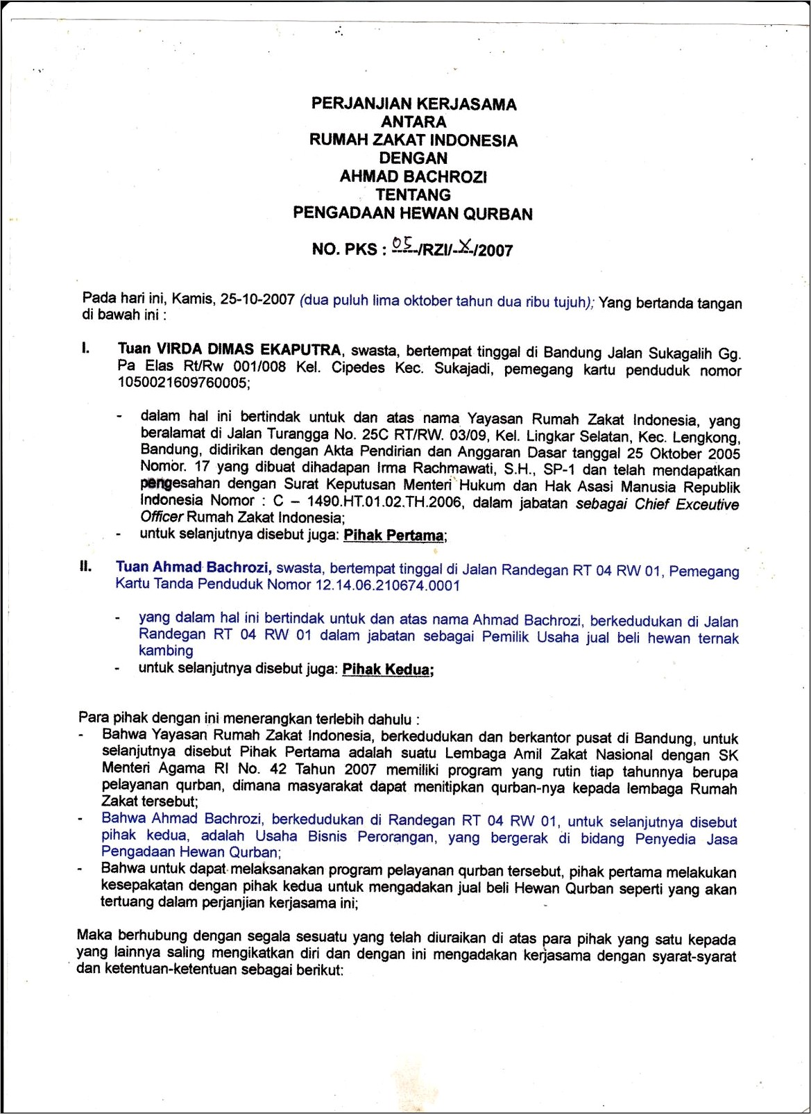 Contoh Surat Perjanjian Jual Beli Kambing