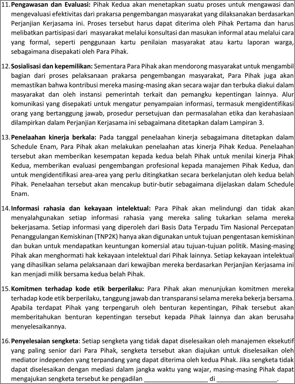 Contoh Surat Perjanjian Kerjasama Csr