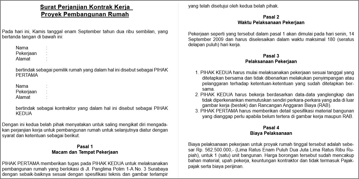Contoh Surat Perjanjian Konsinyasi Kantin Sekolah