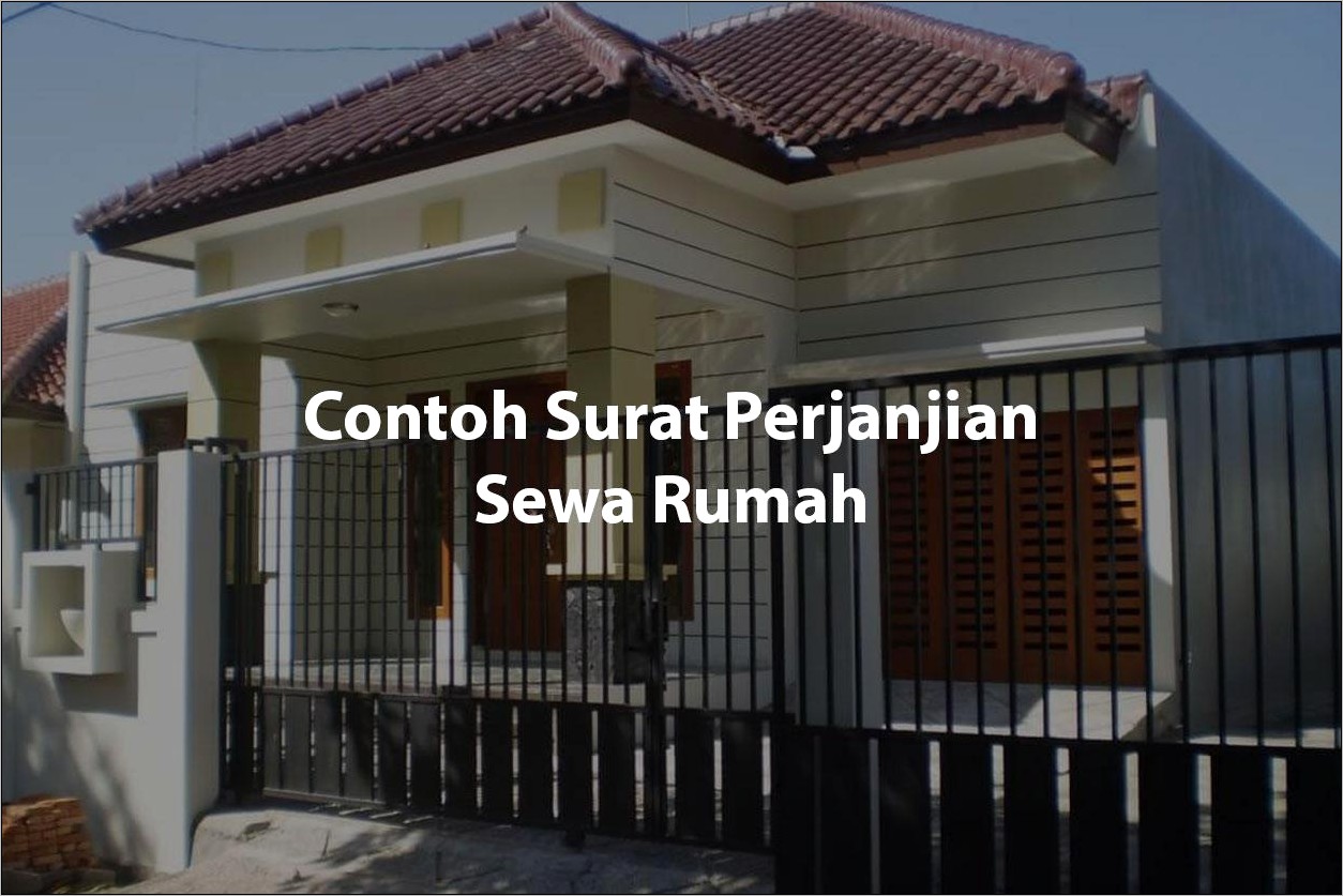 Contoh Surat Perjanjian Kotrak Rumah