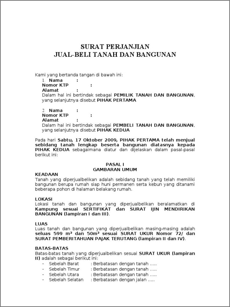 Contoh Surat Perjanjian Peminjaman Tabung Gas