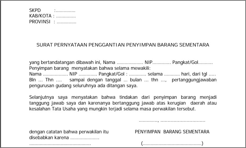Contoh Surat Perjanjian Penggunaan Sementara Bmn