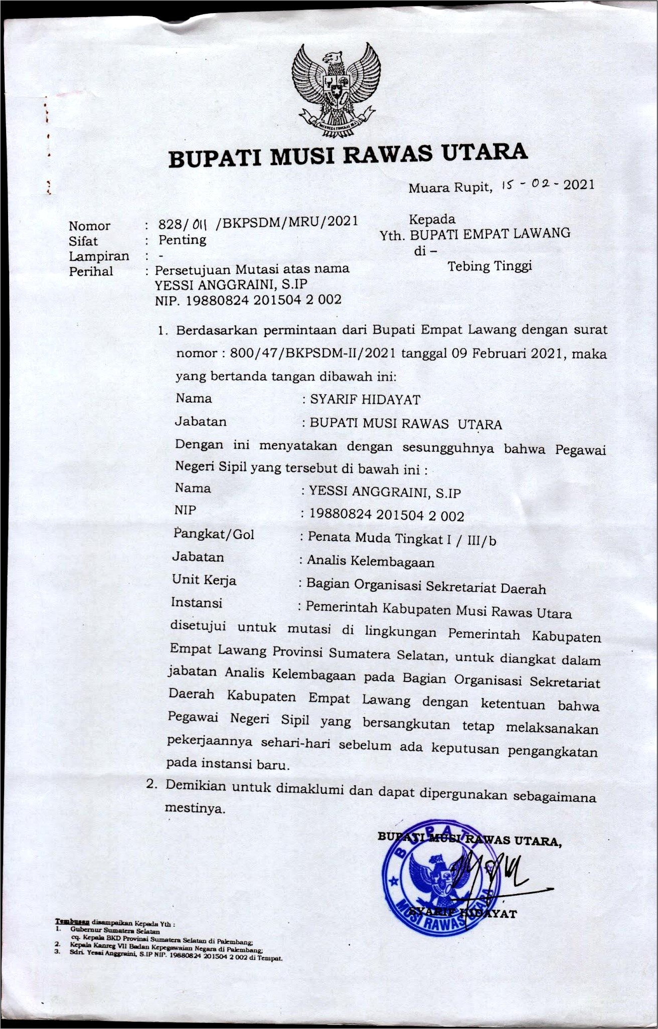 Contoh Surat Perjanjian Perusahaan Dengan Bupati