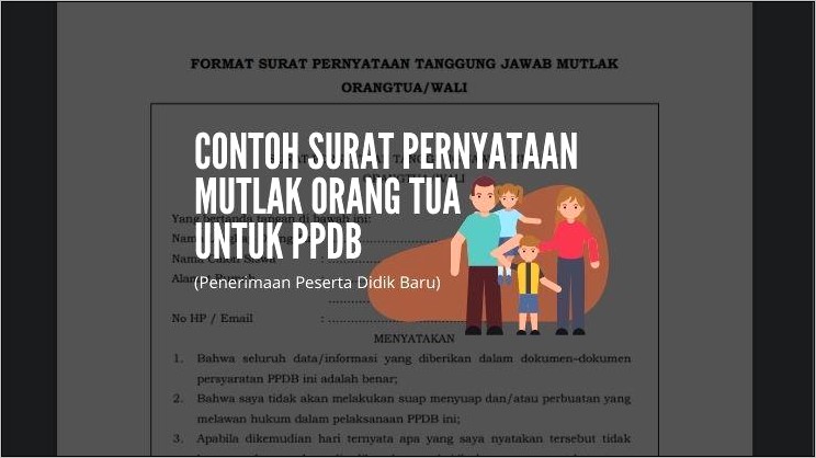 Contoh Surat Perjanjian Untuk Anak Smk