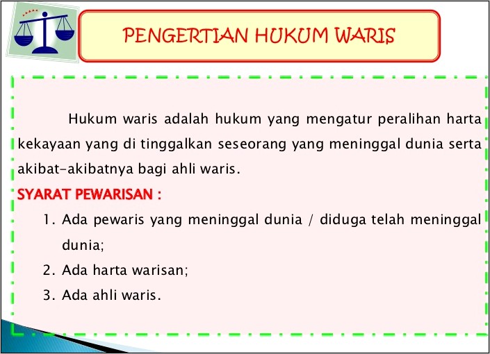 Contoh Surat Perjanjian Warisan Beserta Pasal