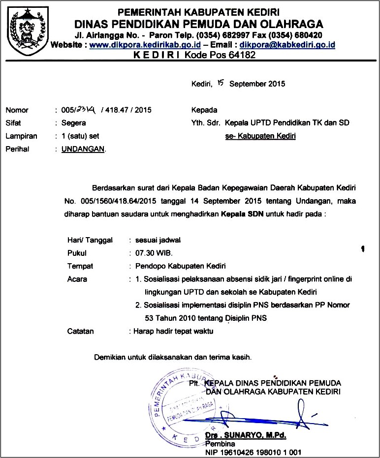 Contoh Surat Pernyataan Absensi Kerja  Surat Lamaran Kerja  Desain