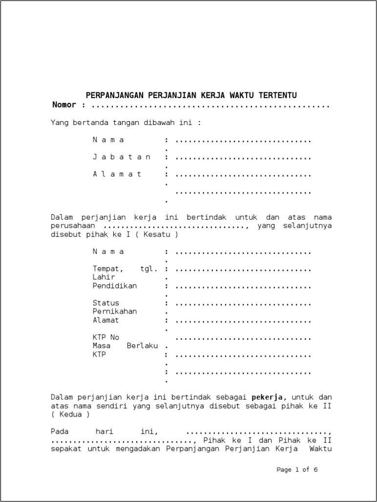 Contoh Surat Permohonan Adendum Waktu Kontrak Kerjasama