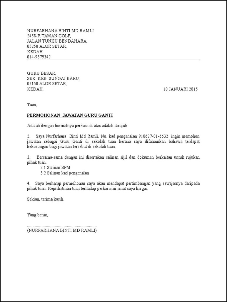 Contoh Surat Permohonan Akreditasi Lkp