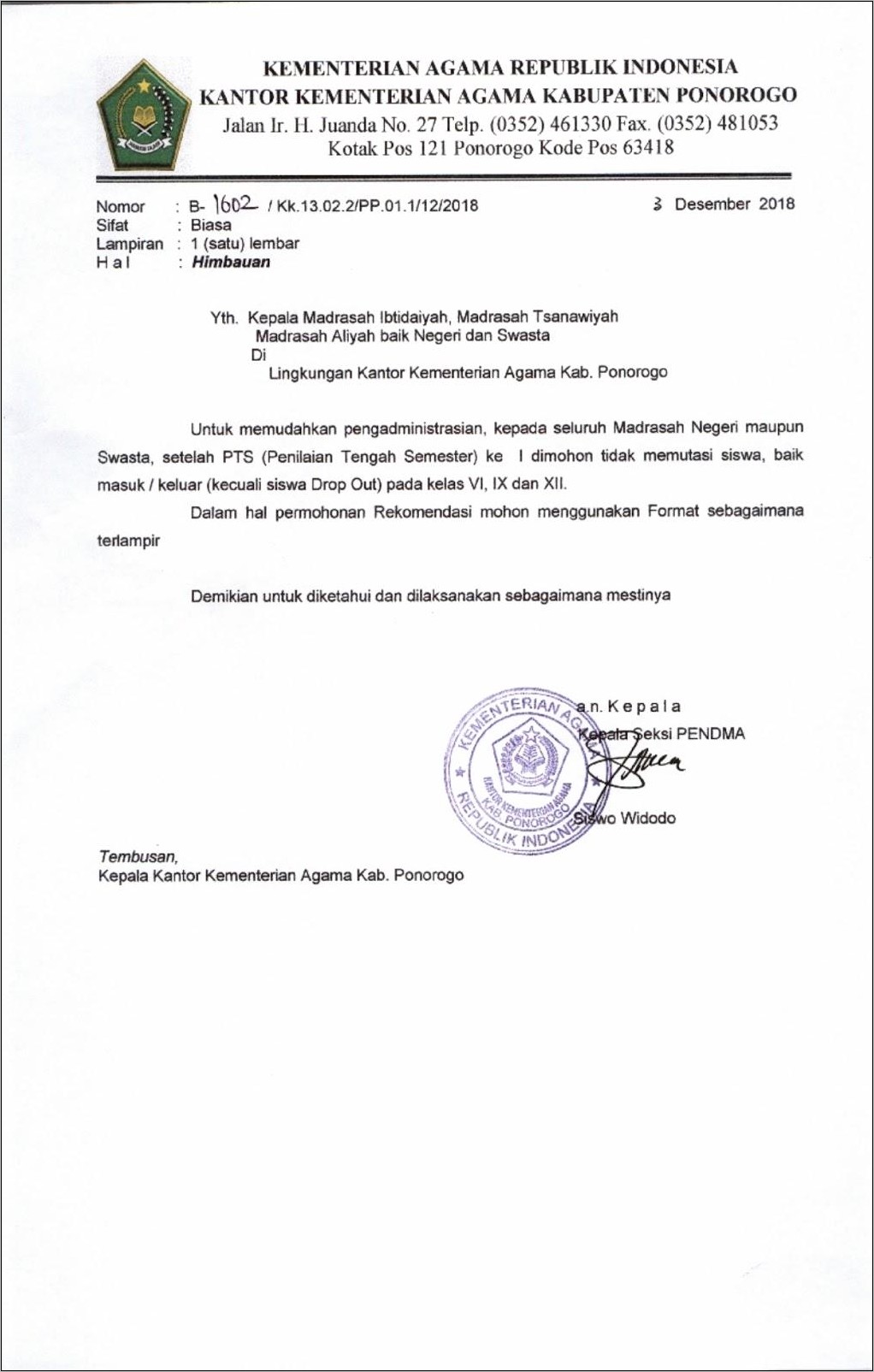 Contoh Surat Permohonan Akreditasi Smk 2018