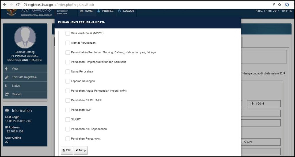 Contoh Surat Permohonan Aktivasi Akses Kepabeanan