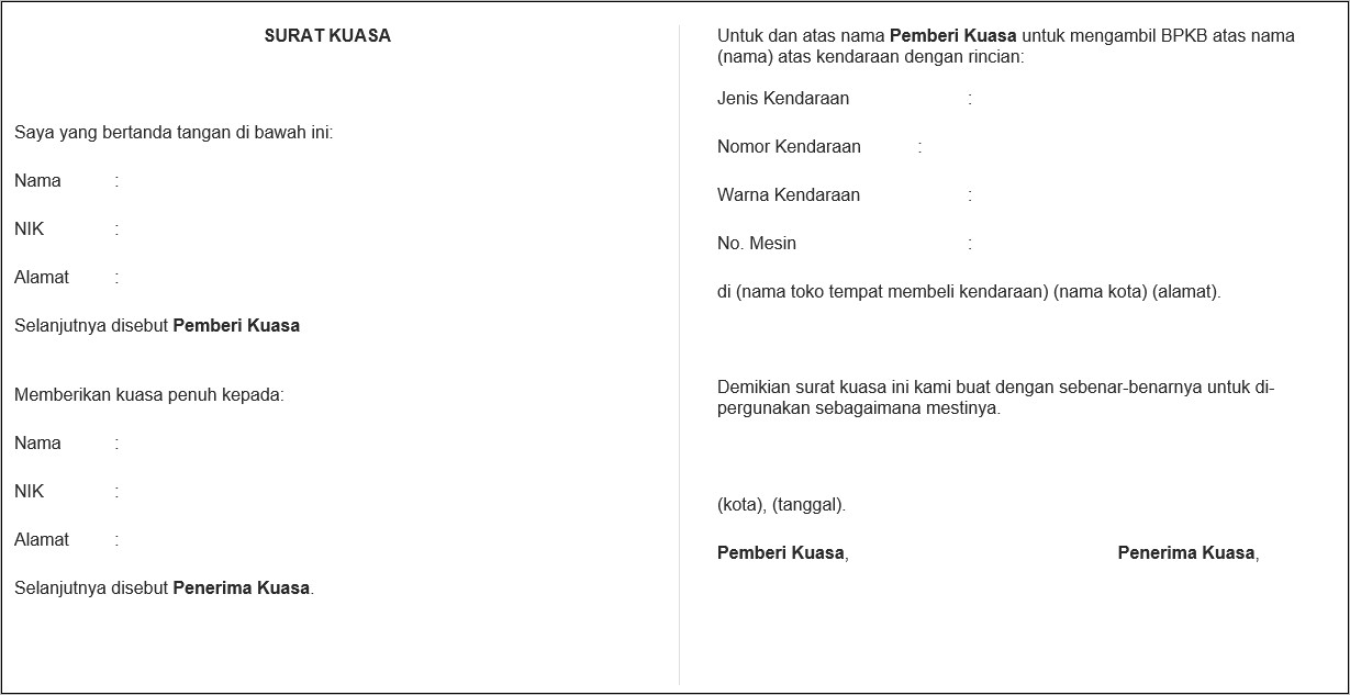 Contoh Surat Permohonan Aktivasi Nik