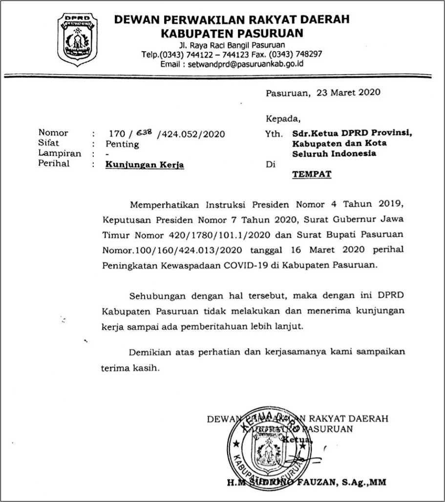 Contoh Surat Permohonan Audiensi Lsm