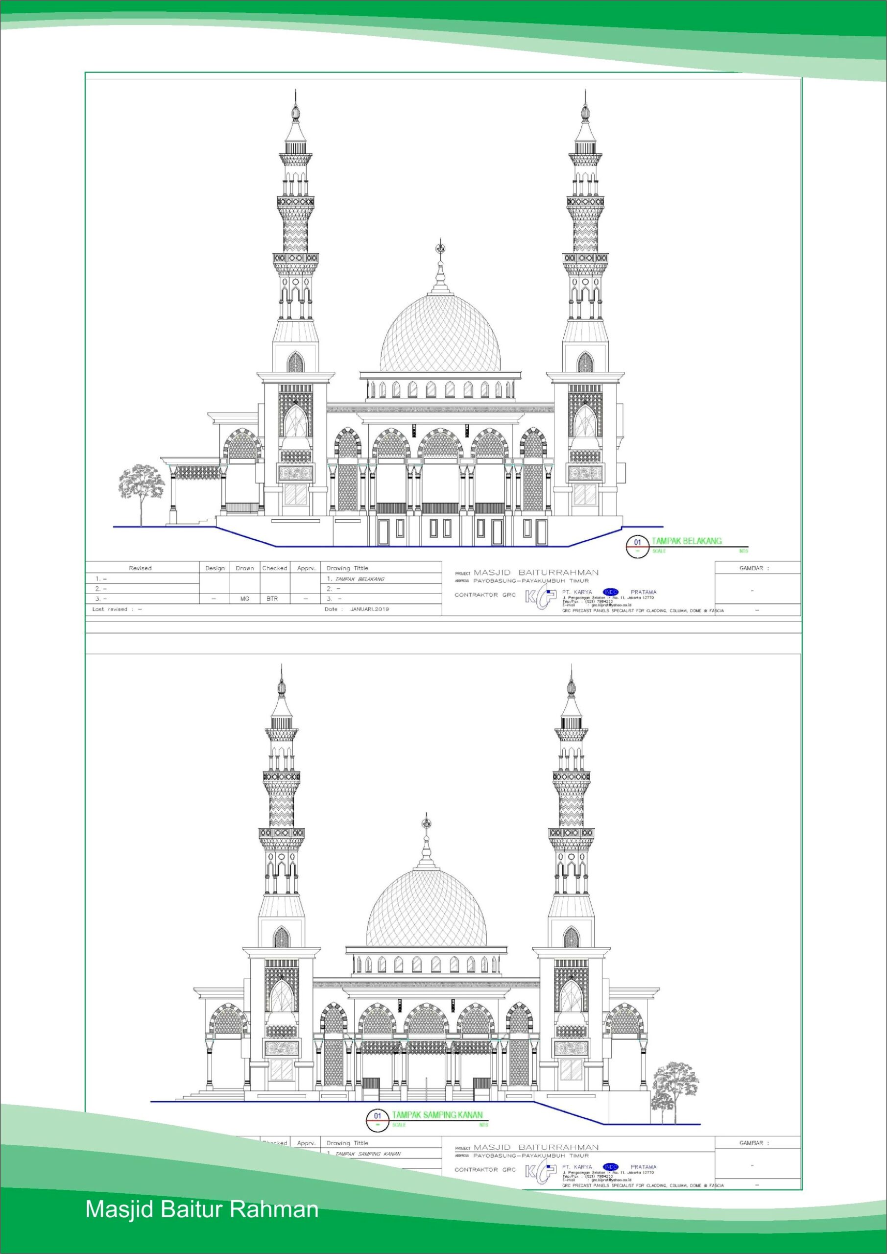 Contoh Surat Permohonan Bantuan Dana Pembangunan Menara Masjid