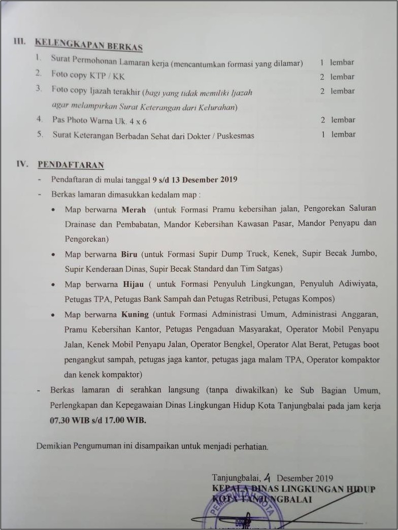 Contoh Surat Permohonan Bantuan Ke Dinas Lingkungan Hidup