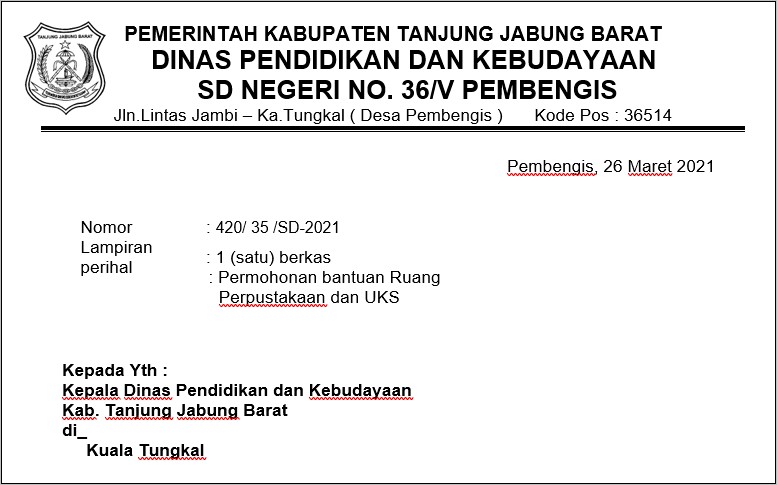 Contoh Surat Permohonan Bantuan Ke Pemerintah