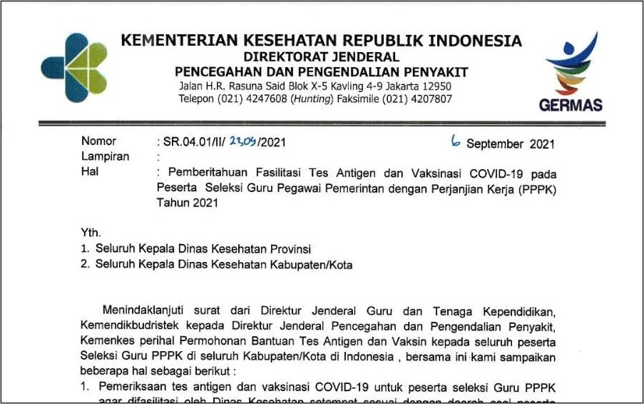 Contoh Surat Permohonan Bantuan Pemeriksaan Kesehatan