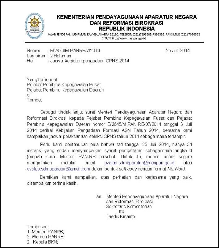 Contoh Surat Permohonan Bantuan Personil Keamanan