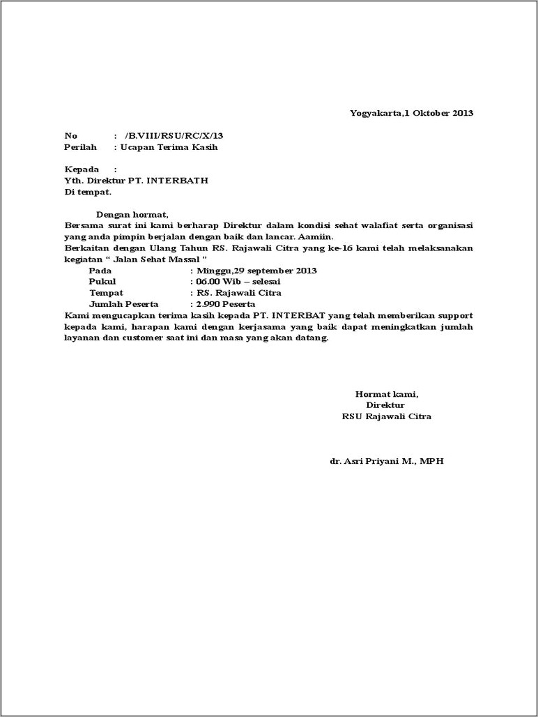 Contoh Surat Permohonan Bantuan Simulasi Bencana
