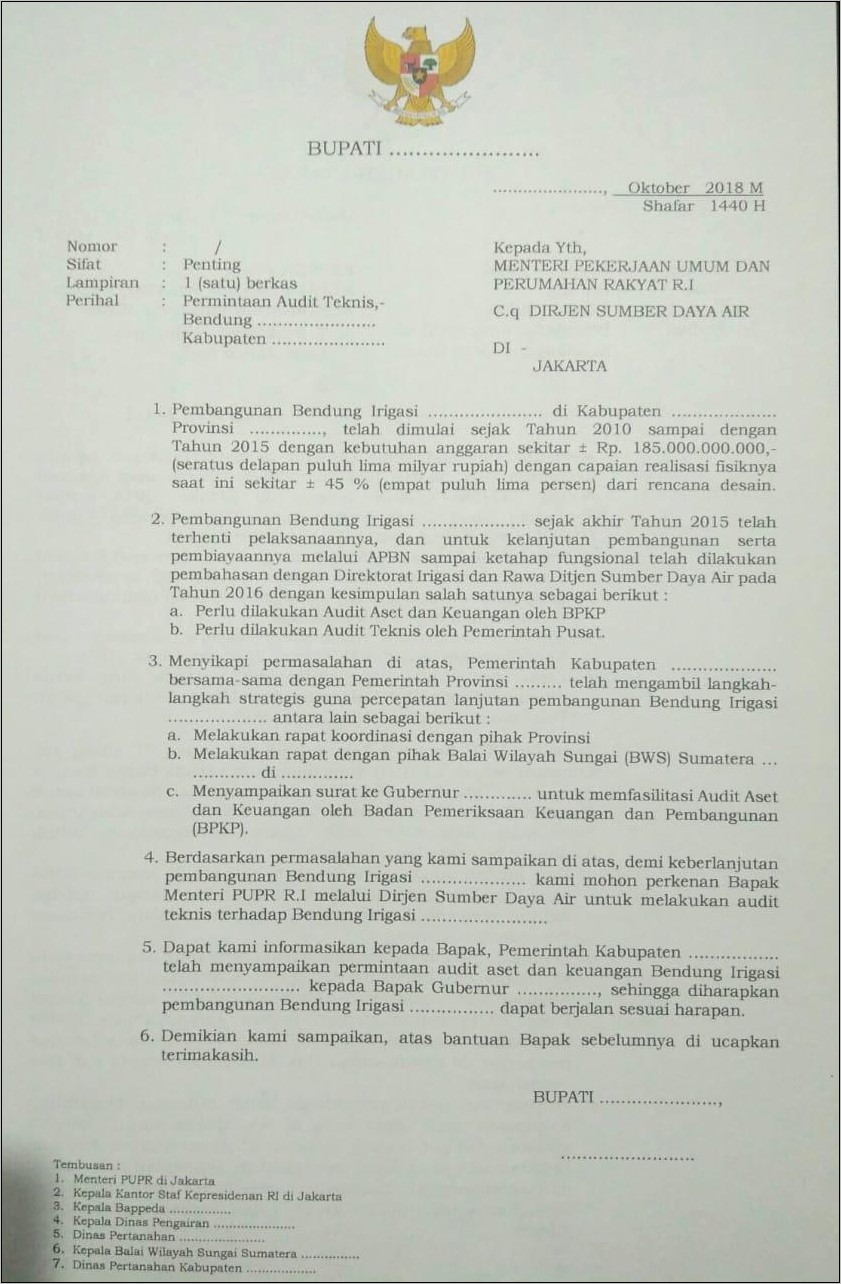 Contoh Surat Permohonan Bantuan Tenaga Teknis Ke Dinas Pu