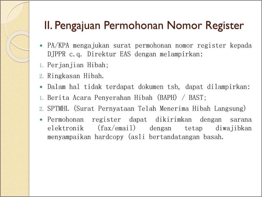 Contoh Surat Permohonan Bast