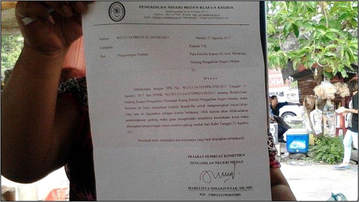 Contoh Surat Permohonan Berjualan Di Kantin