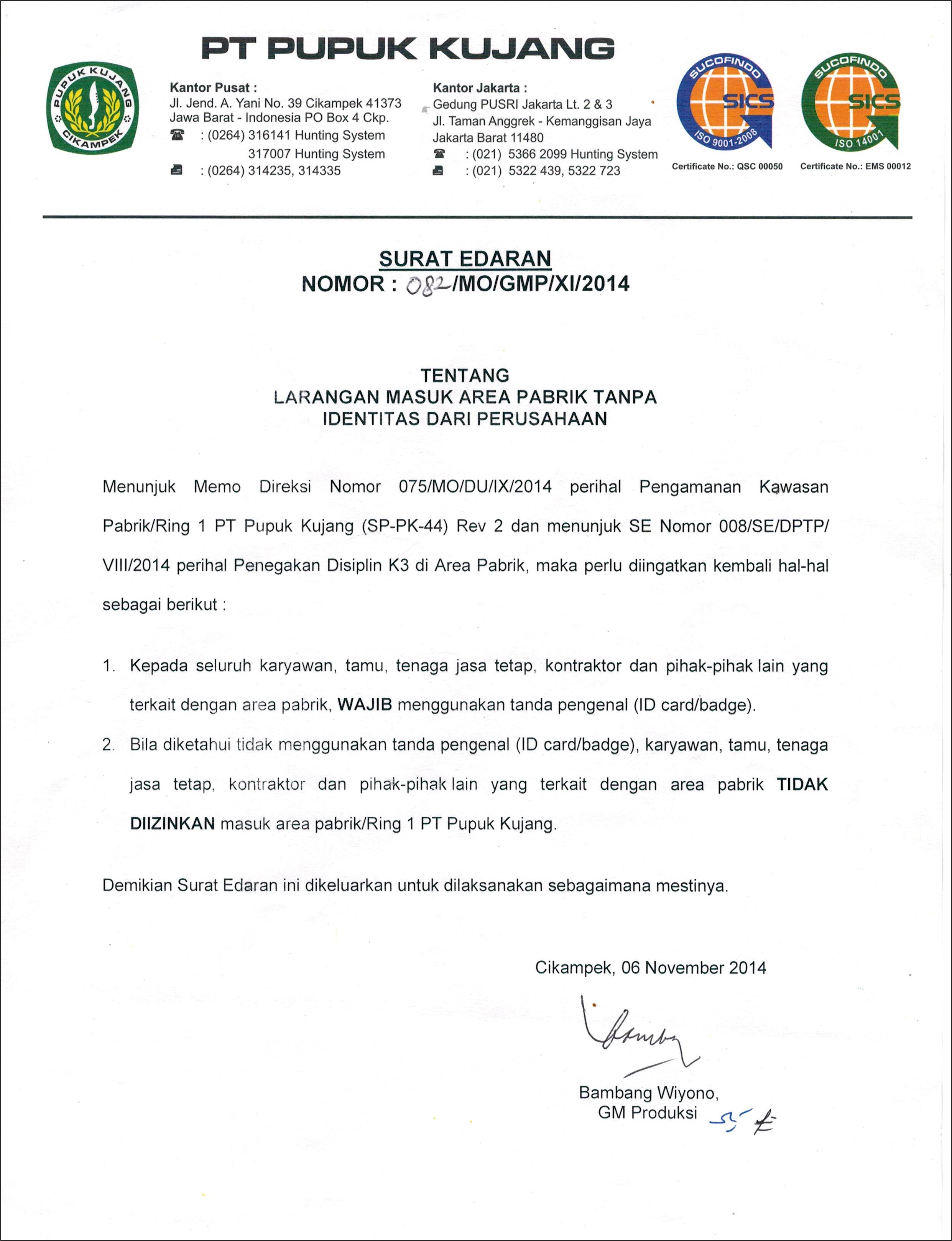 Contoh Surat Permohonan Cash Bon Subkon Ke Perusahaan
