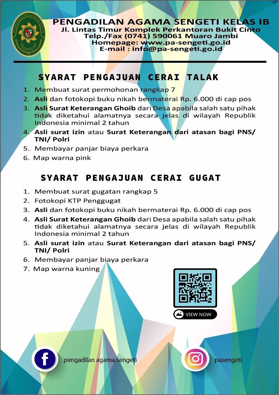 Contoh Surat Permohonan Cerai Talak Pasal 116 Hurf E