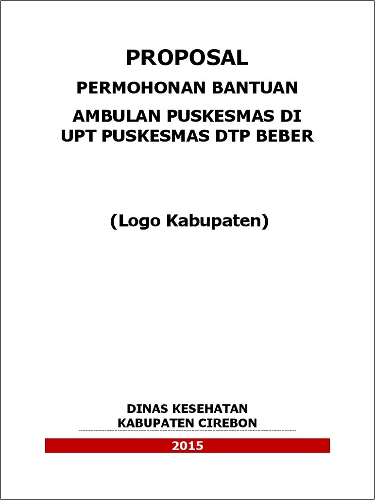 Contoh Surat Permohonan Dan Pembelian Ambulance