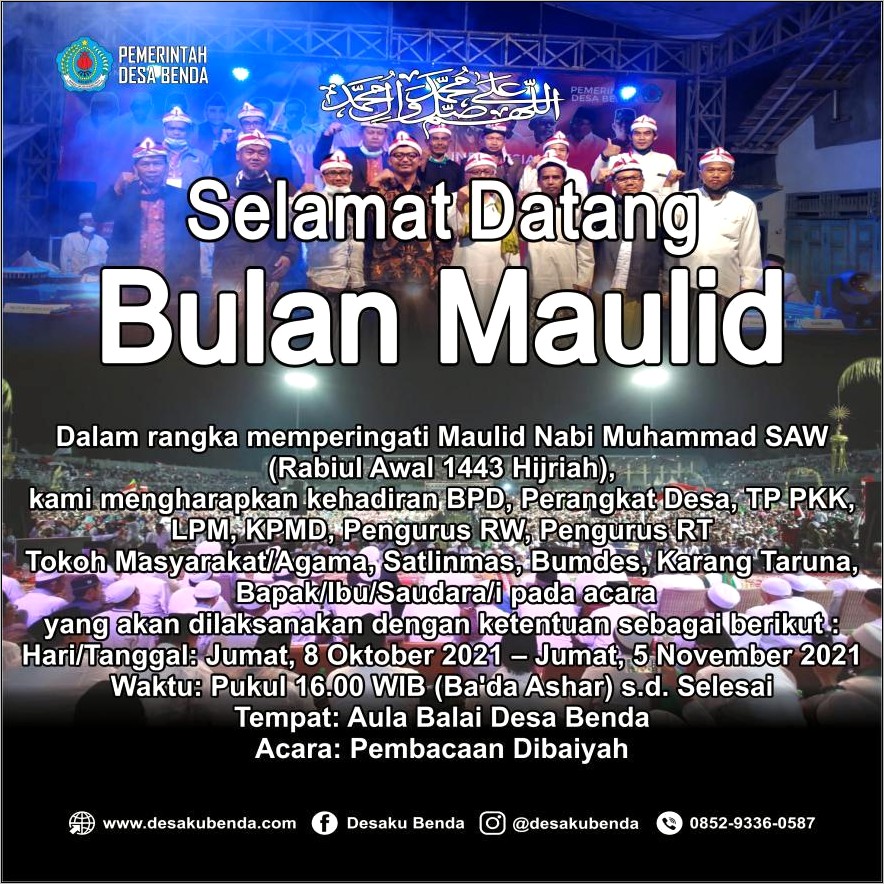 Contoh Surat Permohonan Dana Acara Maulid Nabi
