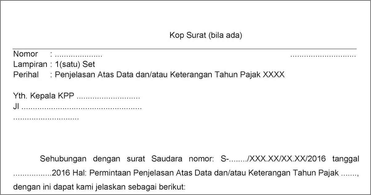 Contoh Surat Permohonan Data Arsip